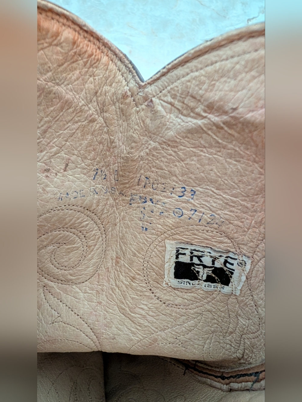 Vintage Frye Knee-High Cowgirl Boots Woman's Size 7.5 B - Picture 12 of 15